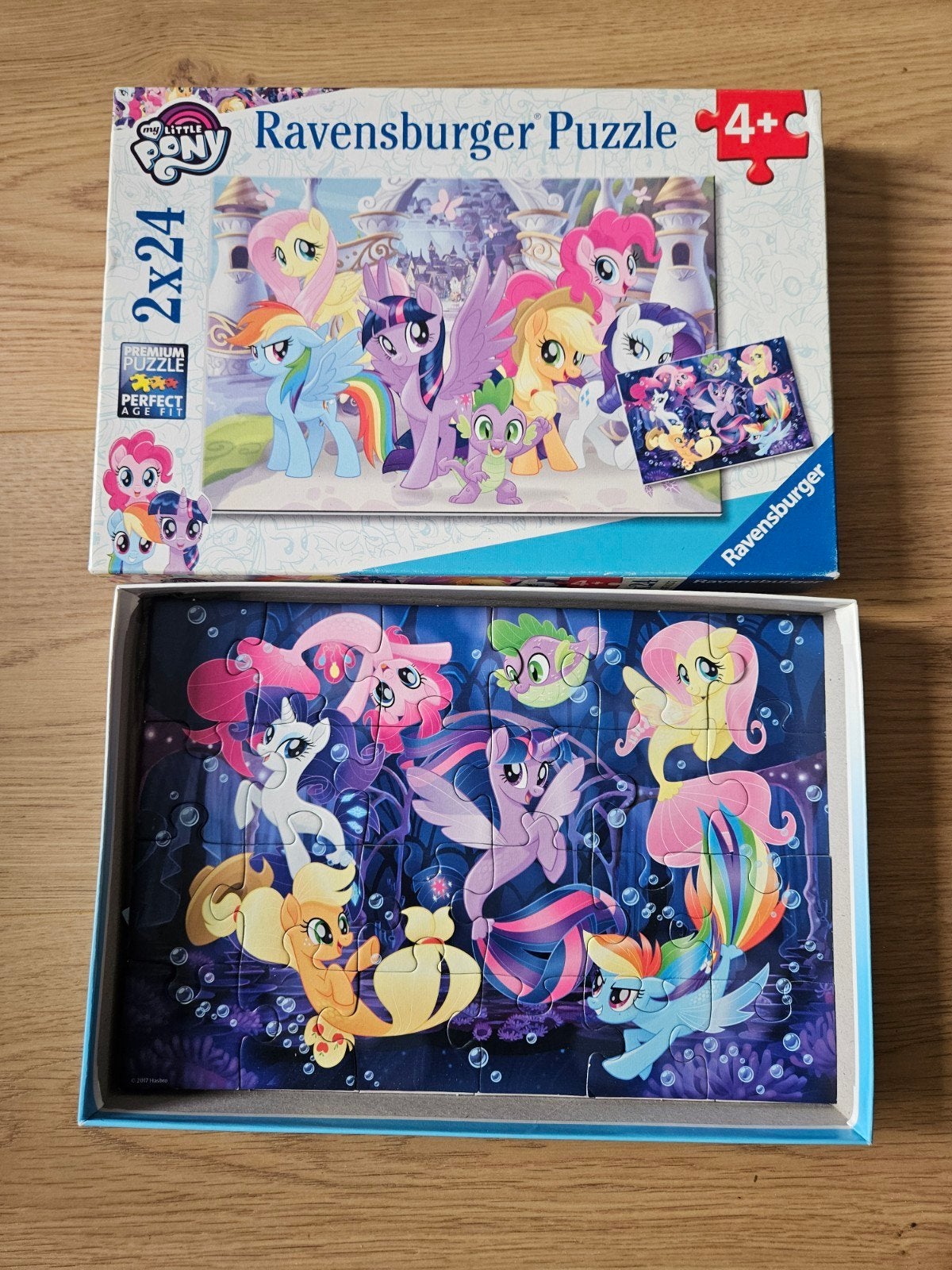 Dubbelzijdige My Little Pony puzzel 2x 24 stukjes, Ophalen of Verzenden, 10 tot 50 stukjes, Zo goed als nieuw, 2 tot 4 jaar