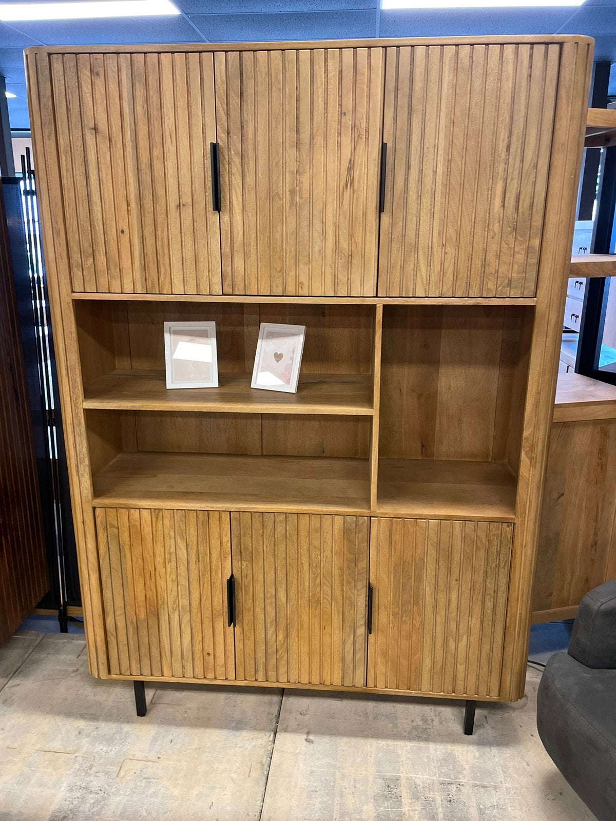 LEEGVERKOOP MANGO KAST XXL NATUREL JAPANDI 999 CHEFMEUBEL !, Bruin, Nieuw, Ophalen of Verzenden, Vijf, Zes of meer stoelen