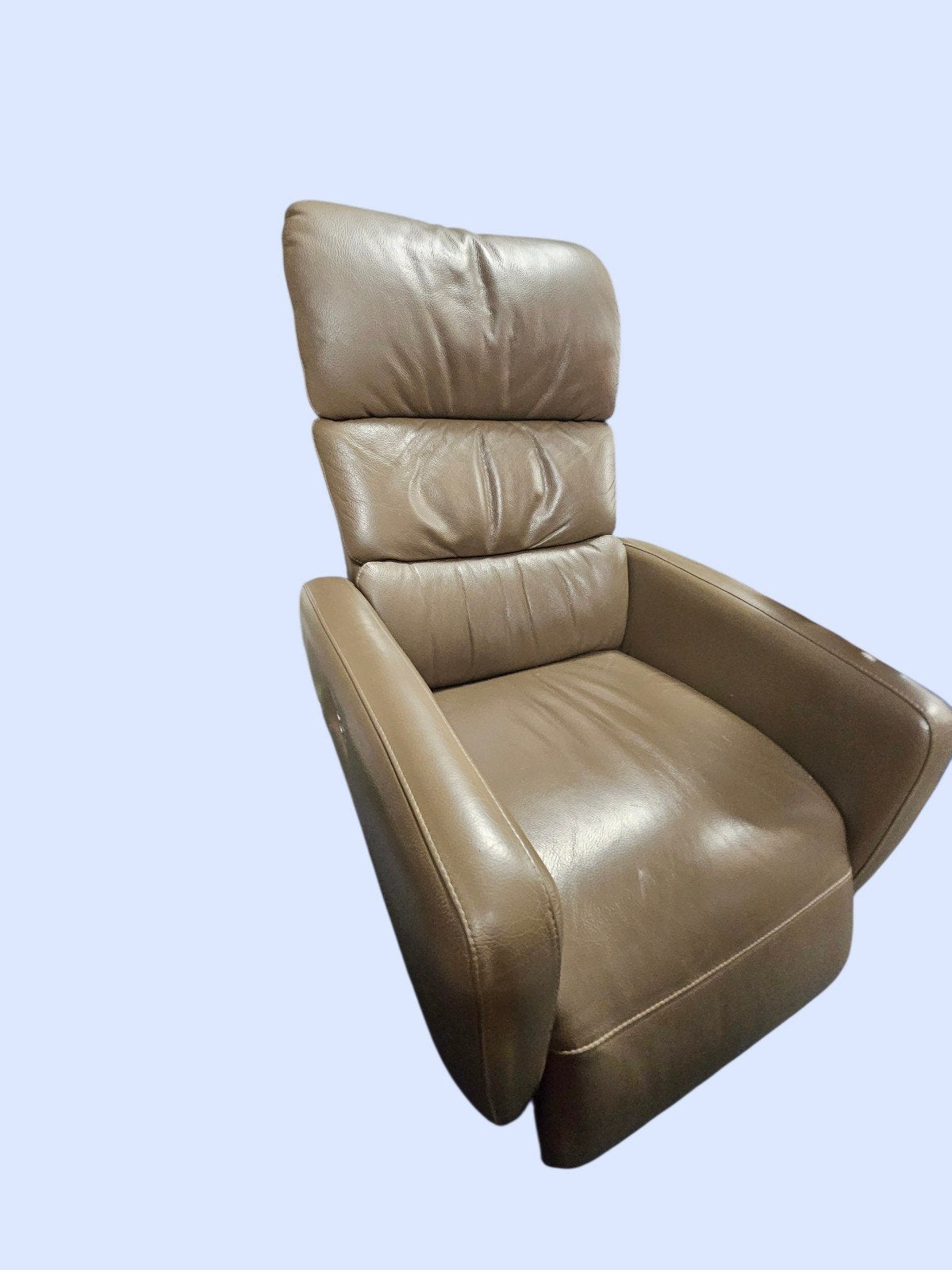Bruine leren relaxfauteuil - Comfortabel en stijlvol, Ophalen, Gebruikt, Prominent, Bruin