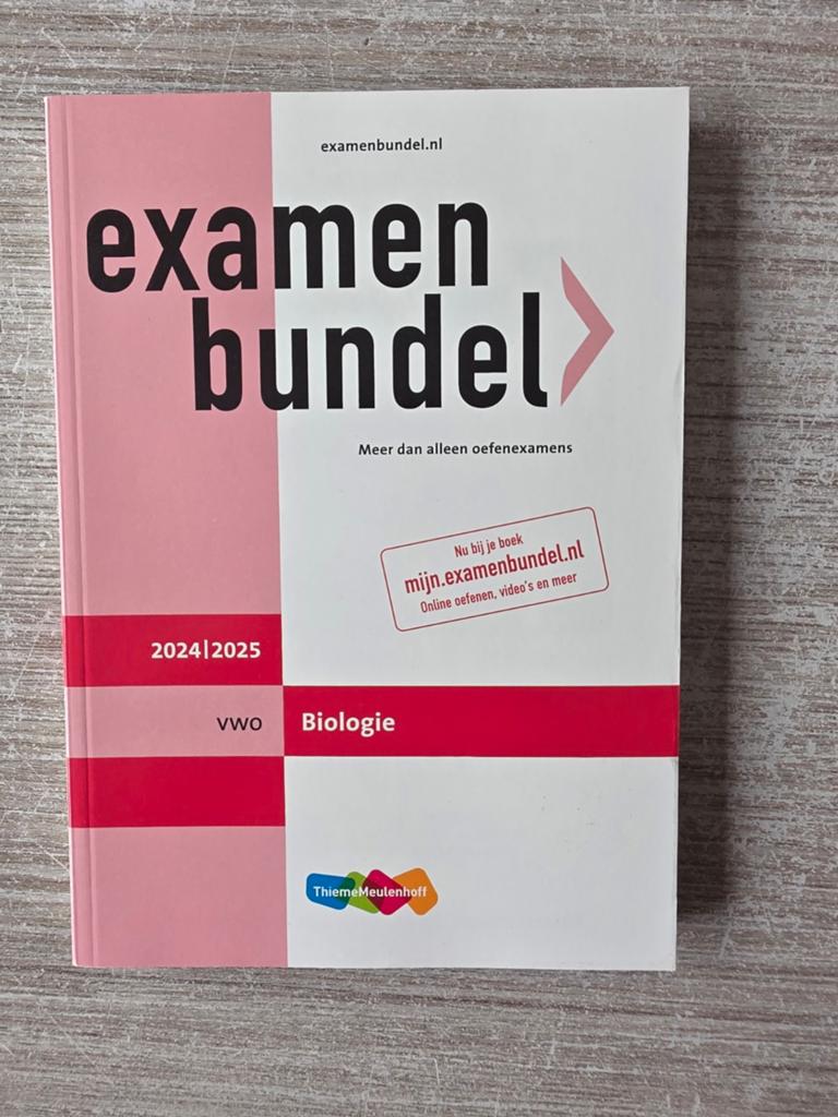 Examenbundel VWO Biologie 2024/2025, Ophalen of Verzenden, Zo goed als nieuw, VWO, Biologie