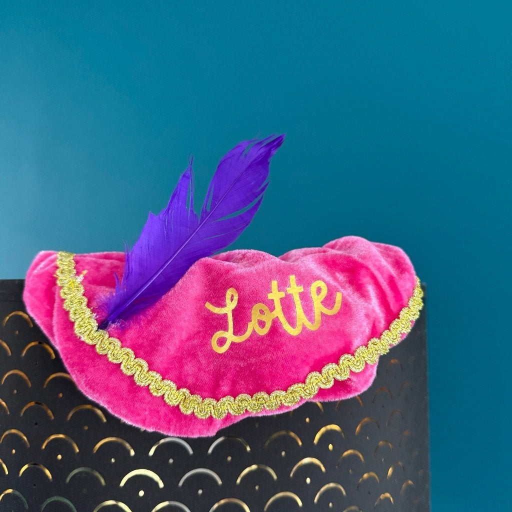 Pietenmuts roze met naam gepersonaliseerd, Ophalen of Verzenden, Nieuw