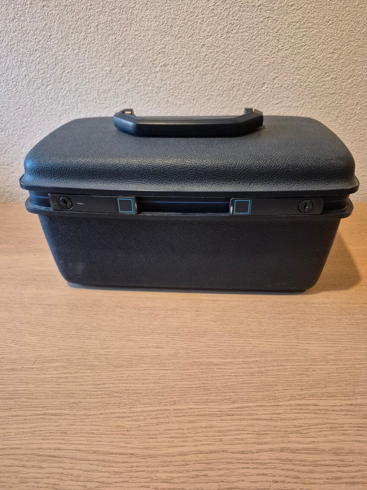 Samsonite Beautycase Blauw - Vintage en Ruim, Gebruikt, Blauw, Ophalen of Verzenden, Met slot