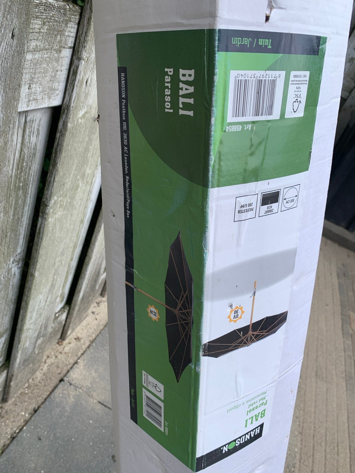 Parasol 300cm - Gebruikte staat, werkt nog prima, Ophalen, Gebruikt, 2 tot 3 meter, Stokparasol