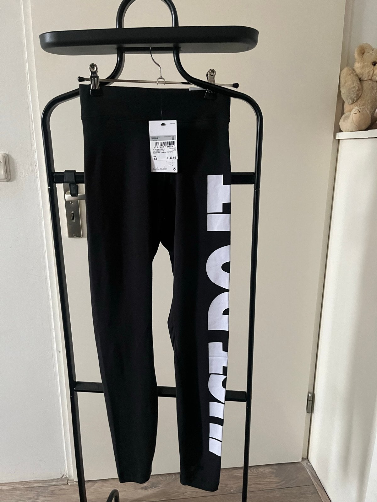 Nieuwe Nike Just Do It Legging - Zwart met Wit Logo, Legging, Zwart, Nieuw, Overige maten