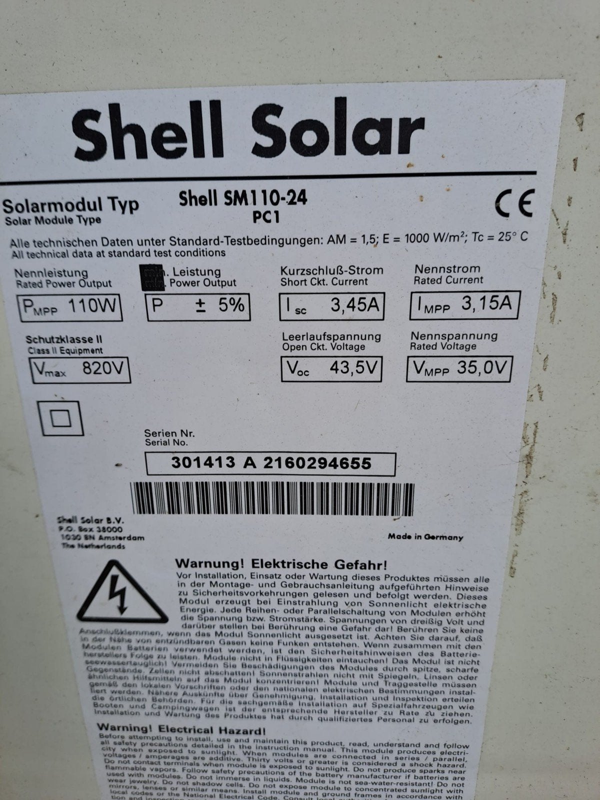 Te koop zonnepaneel LAASTE WEEK, Doe-het-zelf en Verbouw, Platen en Panelen, Ophalen