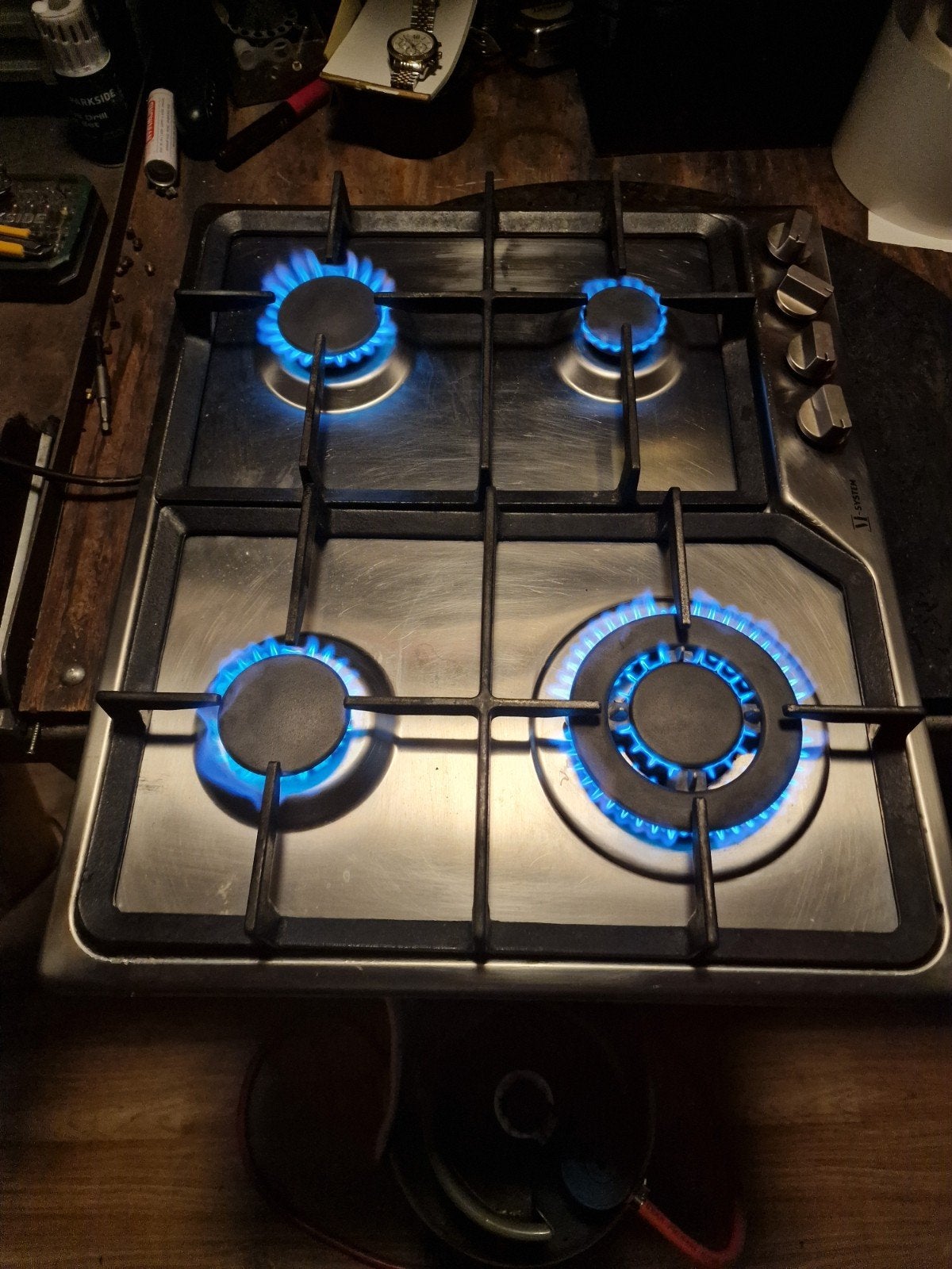Gaskookplaat S-System op Butaan Propaan Gasfles LPG, Minder dan 85 cm, Zo goed als nieuw, Gas, Vrijstaand