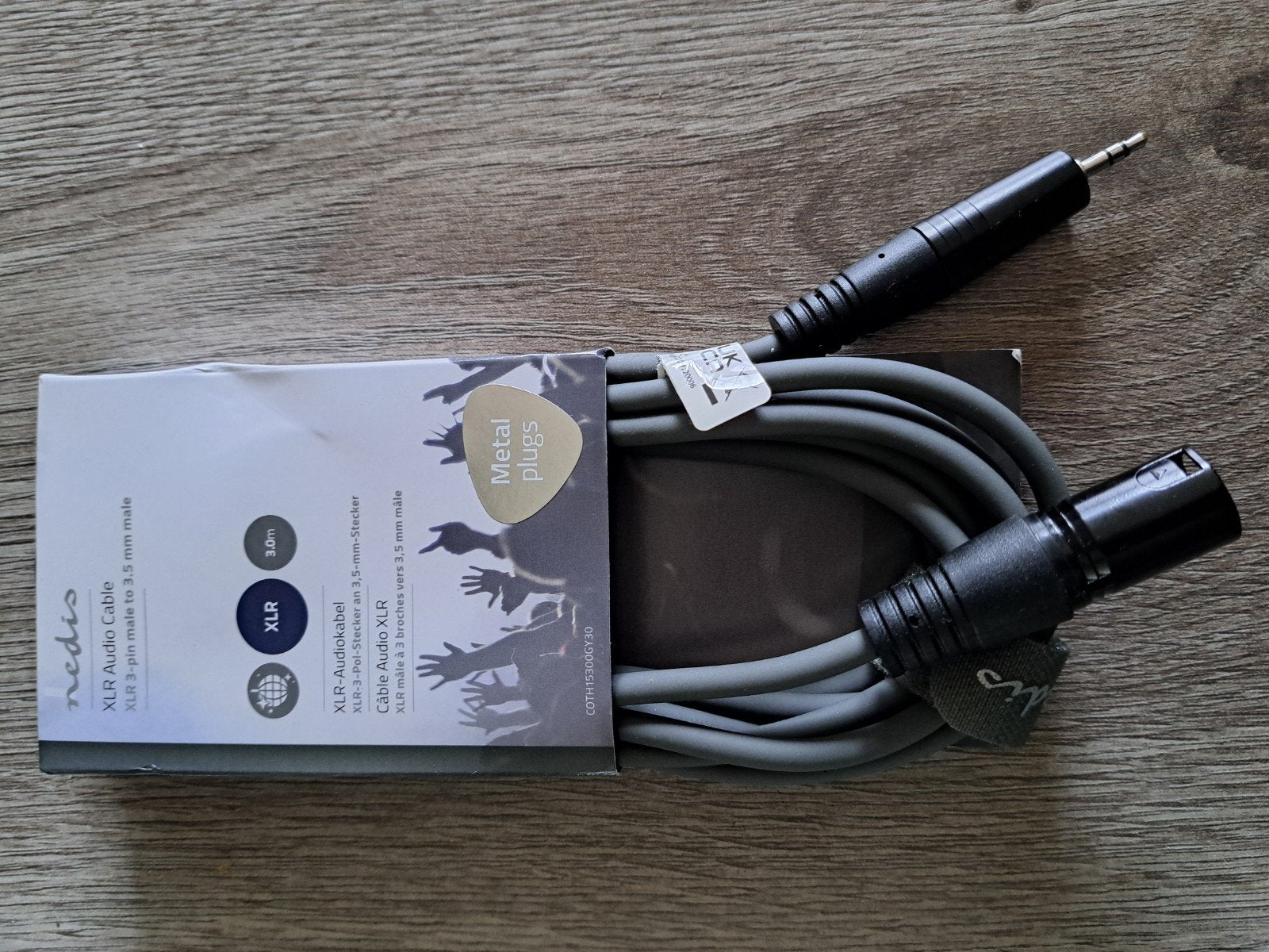 Nedis XLR Audio Kabel - 3.5mm Male naar 2x XLR Male, Ophalen of Verzenden, Nieuw, 2 tot 5 meter, Overige kabels