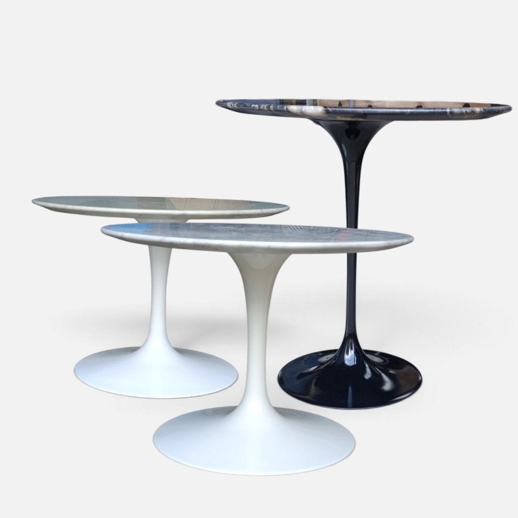 3x Eero Saarinen tulip side table Knoll 1970-80s salon tafel, Overige materialen, Gebruikt, Minder dan 50 cm, Ophalen of Verzenden