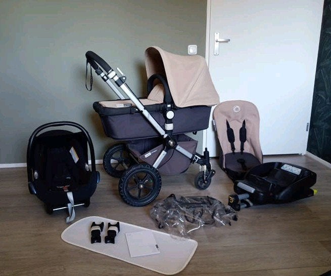 Bugaboo Cameleon 3 Zand met Easyfix & Maxi cosi, Ophalen, Bugaboo, Verstelbare duwstang