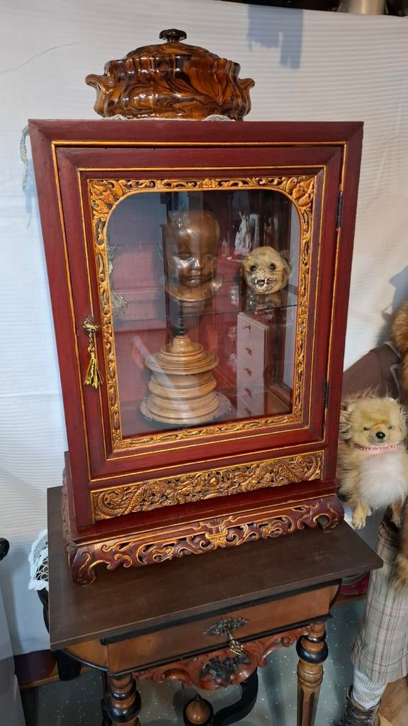Antiek Chinees vitrinekastjes zie omschrijving, Antiek en Kunst, Ophalen