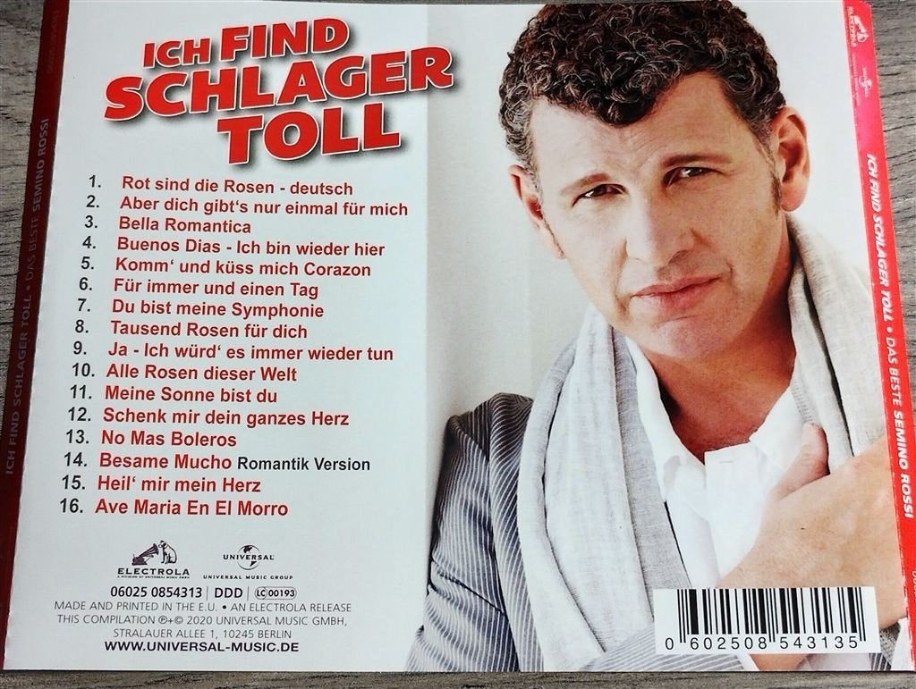 Semino Rossi ‎– Ich Find Schlager Toll [Das Beste], Cd's en Dvd's, Ophalen of Verzenden, Zo goed als nieuw