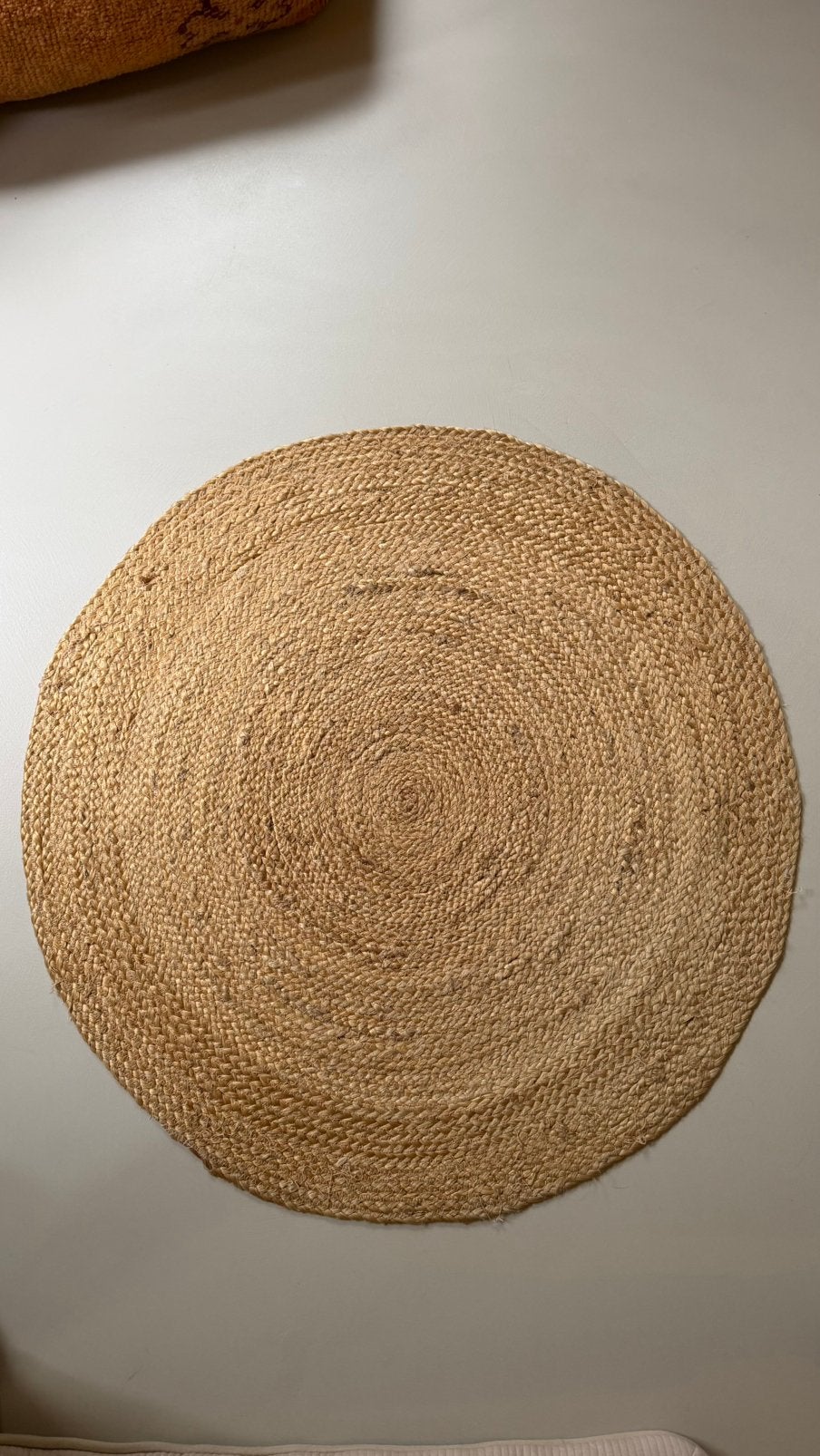 Jute vloerkleed 90cm, Ophalen, Zo goed als nieuw, Rond, 50 tot 100 cm