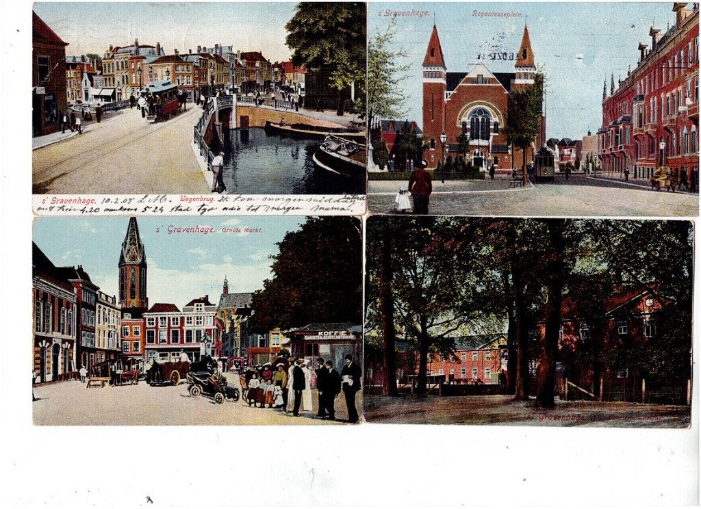 4 Oude Ansichtkaarten 's-Gravenhage - Voor 1920, Verzamelen, Verzenden, Voor 1920, Gelopen, Zuid-Holland