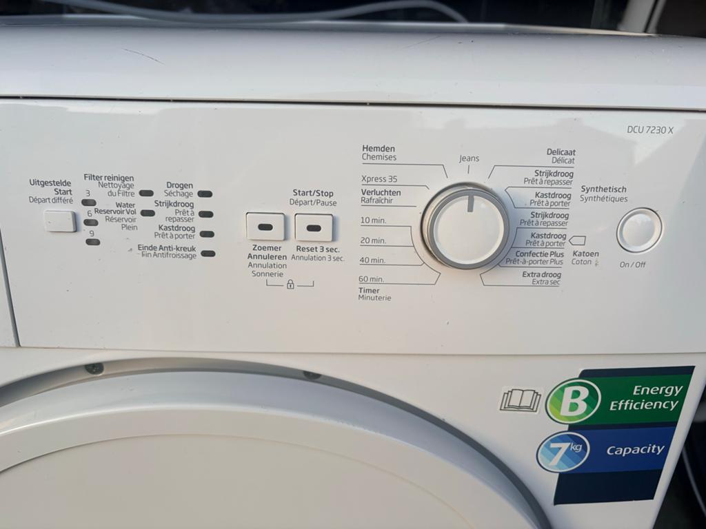 Beko DCU 7230 X Condensdroger - 7kg - Energieklasse B, Witgoed en Apparatuur, Wasdrogers, Gebruikt, Condens, Voorlader, 6 tot 8 kg