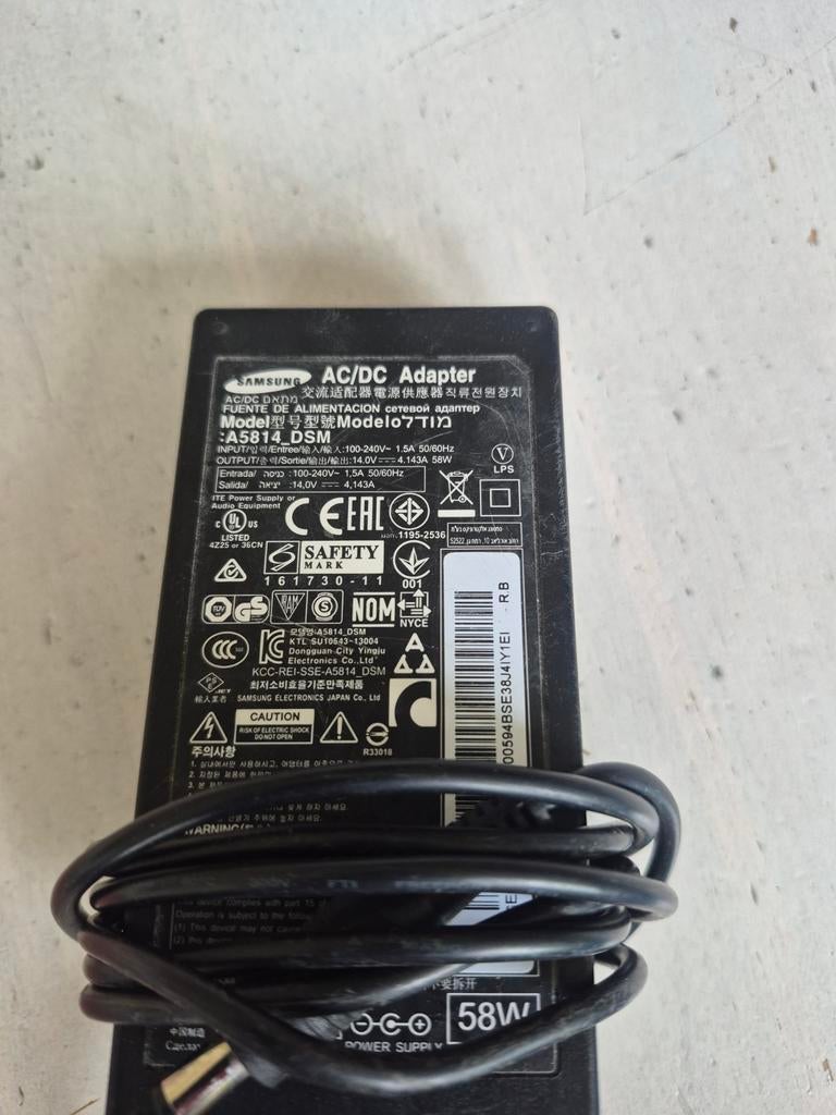 Samsung AC/DC Adapter 58W - Oplader, Ophalen of Verzenden, Gebruikt, Samsung