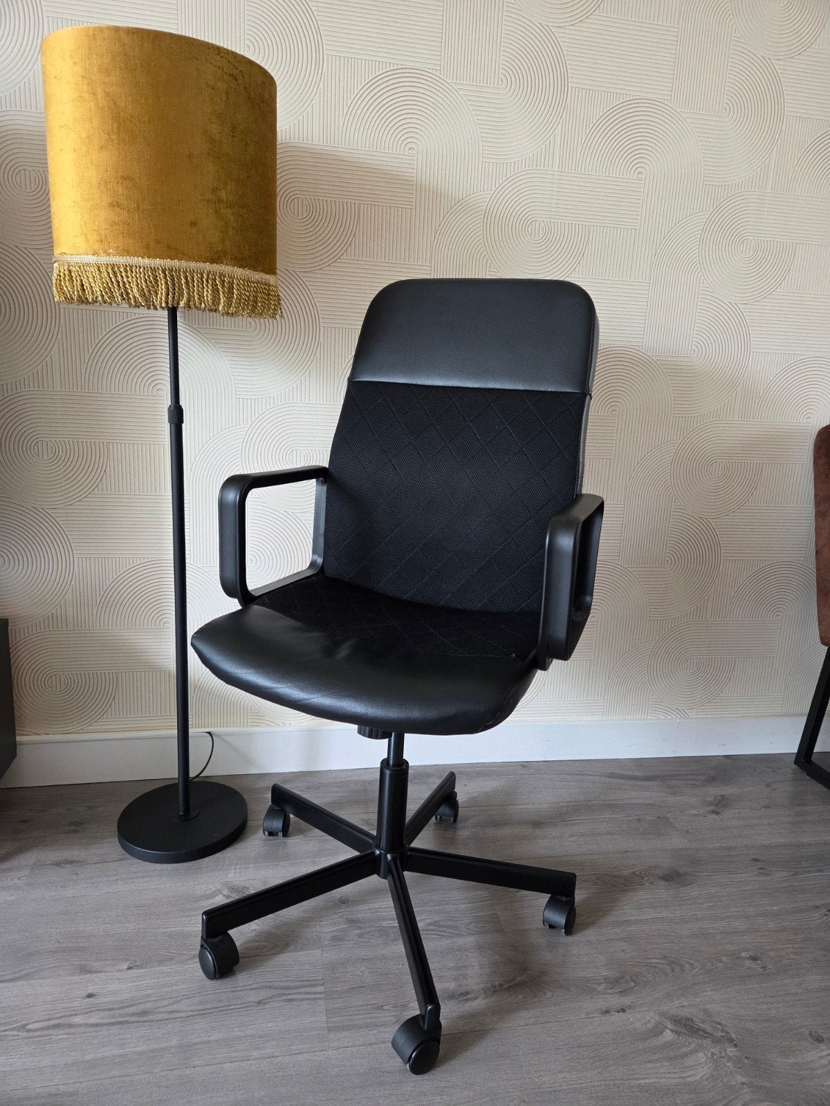 Zwarte Bureaustoel Renberget, Huis en Inrichting, Bureaustoelen, Ophalen, Gebruikt, Zwart, Bureaustoel
