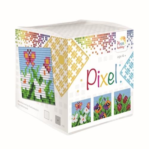 PIXELHOBBY kubus bloemen vanaf 6 jaar, Pixelhobby, Pixelhobby, Nieuw, Meerkleurig
