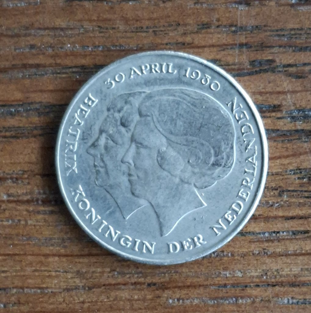 2 1/2 gulden dubbele kop Juliana Beatrix 1980 rijksdaalder, Postzegels en Munten, Munten | Nederland, Ophalen of Verzenden, Koningin Juliana