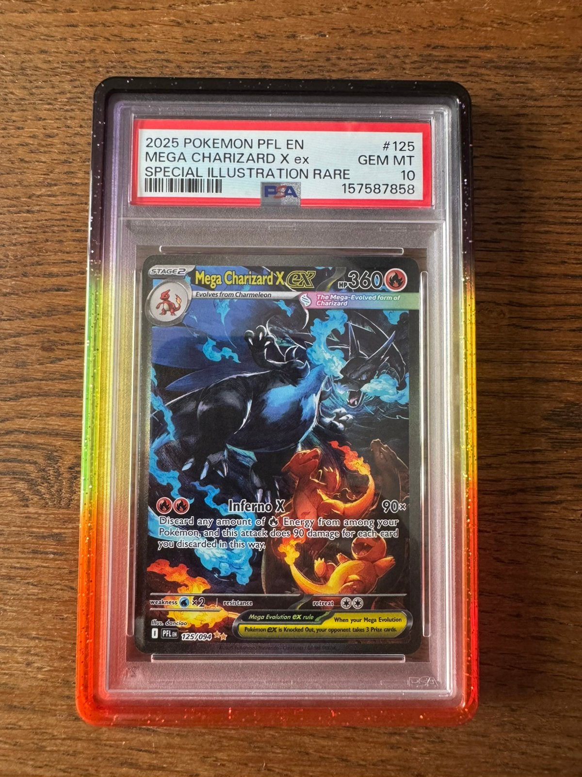 Mega Charizard X EX #125 PFL PSA10 Pokemonkaart, Ophalen, Zo goed als nieuw