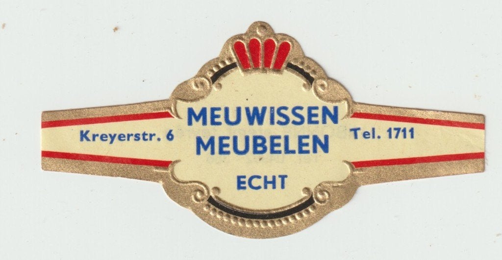 reclamen no 177  meeuwissen  meubelen  echt, Ophalen of Verzenden, Sigarenbandjes