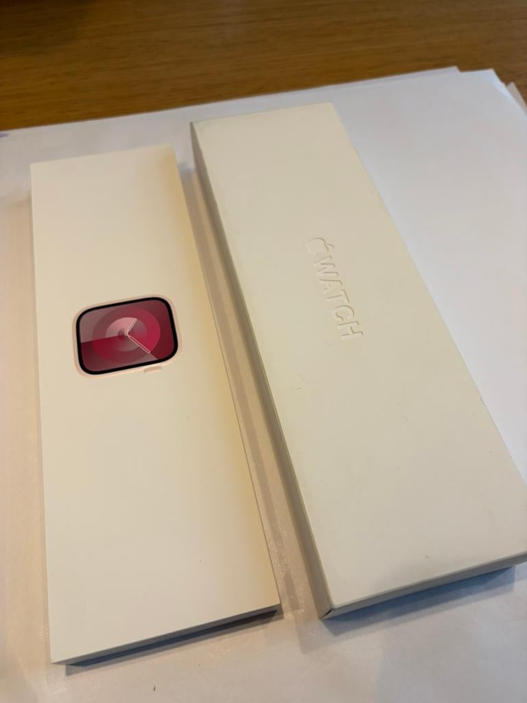 Apple watch series 9, Sieraden, Tassen en Uiterlijk, Smartwatches, Ophalen of Verzenden, Zo goed als nieuw, Roze, IOS