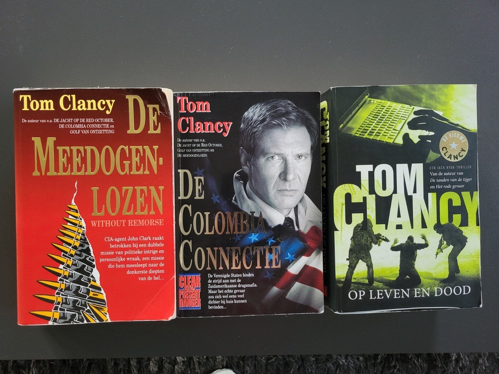 Tom Clancy boeken
De meedogenloze
De Colombia Connectie
Op l, Boeken, Ophalen of Verzenden, Zo goed als nieuw