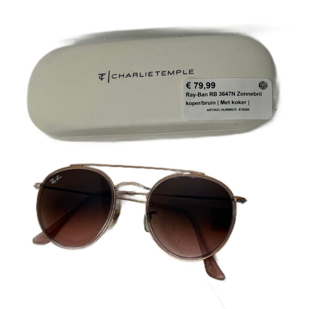 Ray-Ban RB 3647N Zonnebril koper/bruin | Met koker |, Zonnebril, Bruin, Dordrecht@usedproducts.nl, Toulonselaan 72