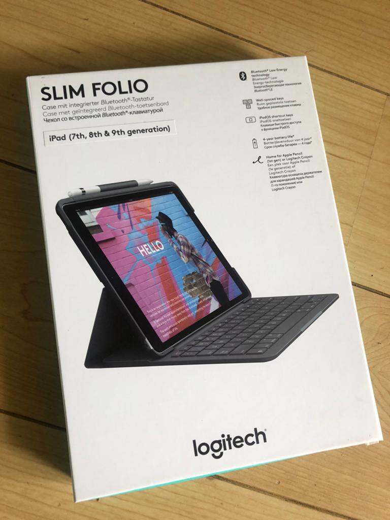 Logitech Slim Folio toetsenbordcase NIEUW!!, Ophalen of Verzenden, Zo goed als nieuw, 10 inch, Bescherming voor- en achterkant