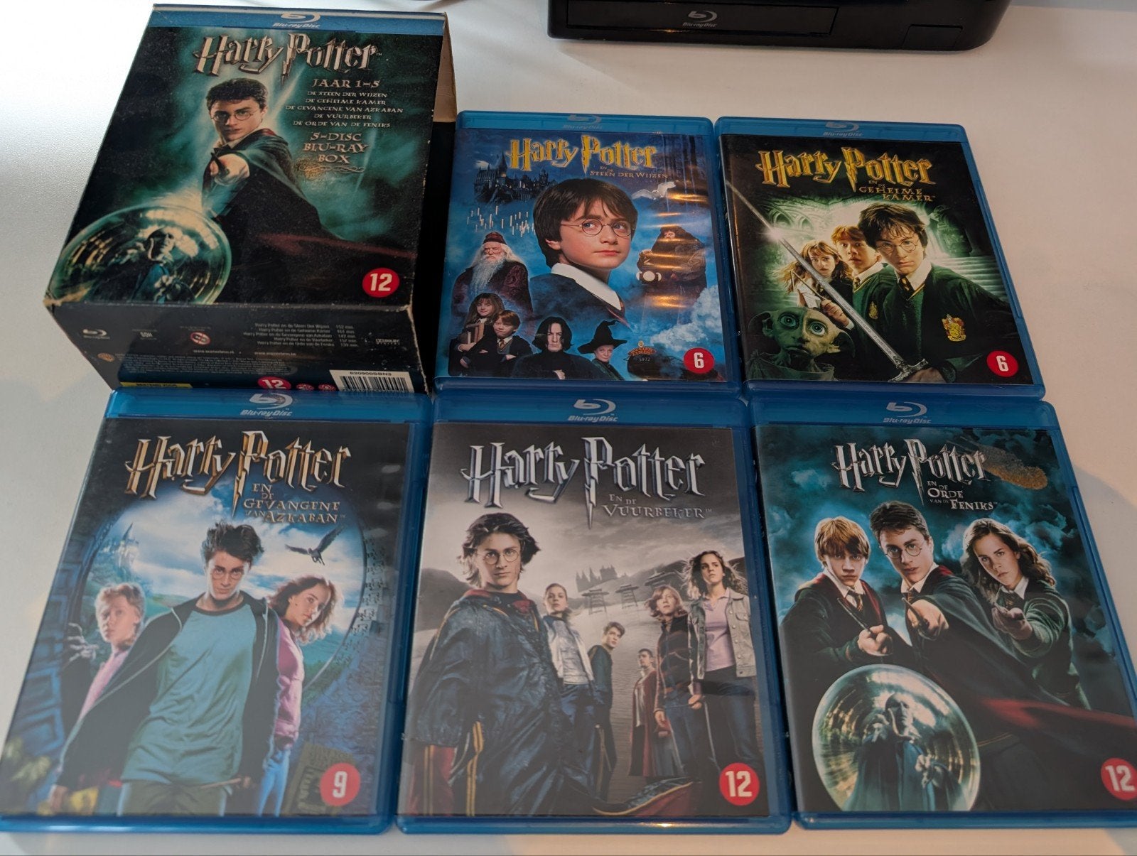 Harry Potter Jaren 1-5 Blu-ray Boxset - Zeer Goede Staat, Engels, Nederlands, Fantasy, Ophalen of Verzenden