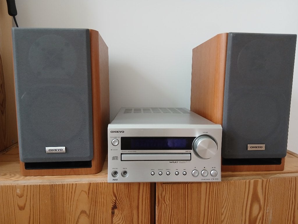 Onkyo radio cd speler met boxen en afstands bediening, Ophalen, Gebruikt, Radio, Met cd-speler