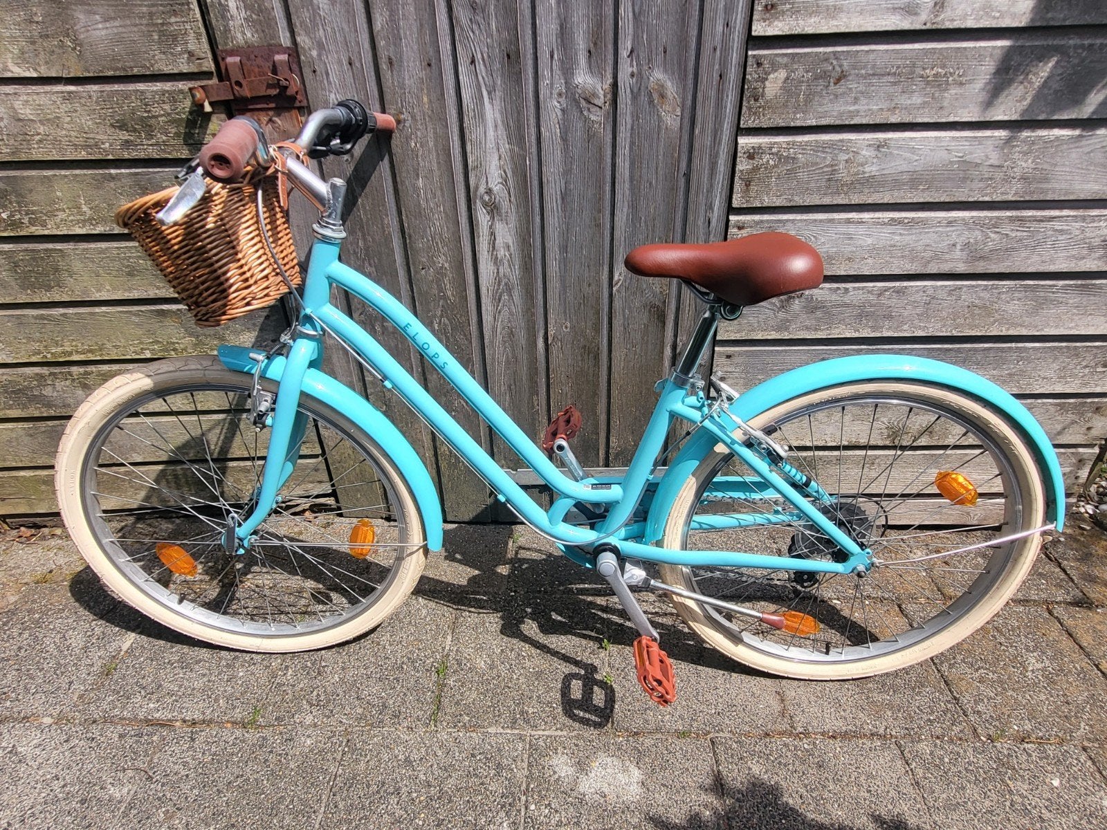 Elops 500 meisjes stadsfiets 24 inch met versnellingen, Gebruikt, Velgrem, Versnellingen, 50 tot 53 cm