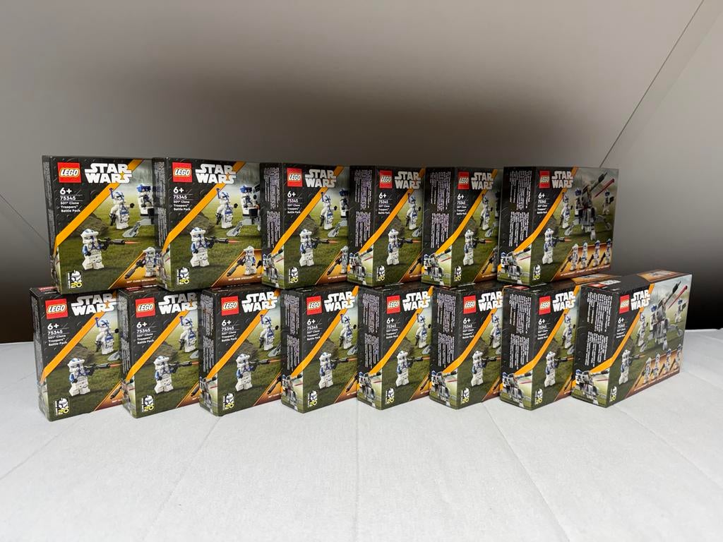 14x LEGO Star Wars 75345 501st Clone Troopers Battle Pack, Star Wars, Lego, Nieuw, Ophalen of Verzenden