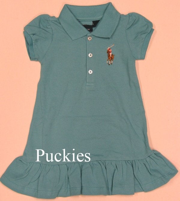 Maat 74 (12M) Blauwe Ralph LAUREN polojurk NIEUW (10072) a, Meisje, Jurkje of Rokje, Nieuw, Ophalen of Verzenden