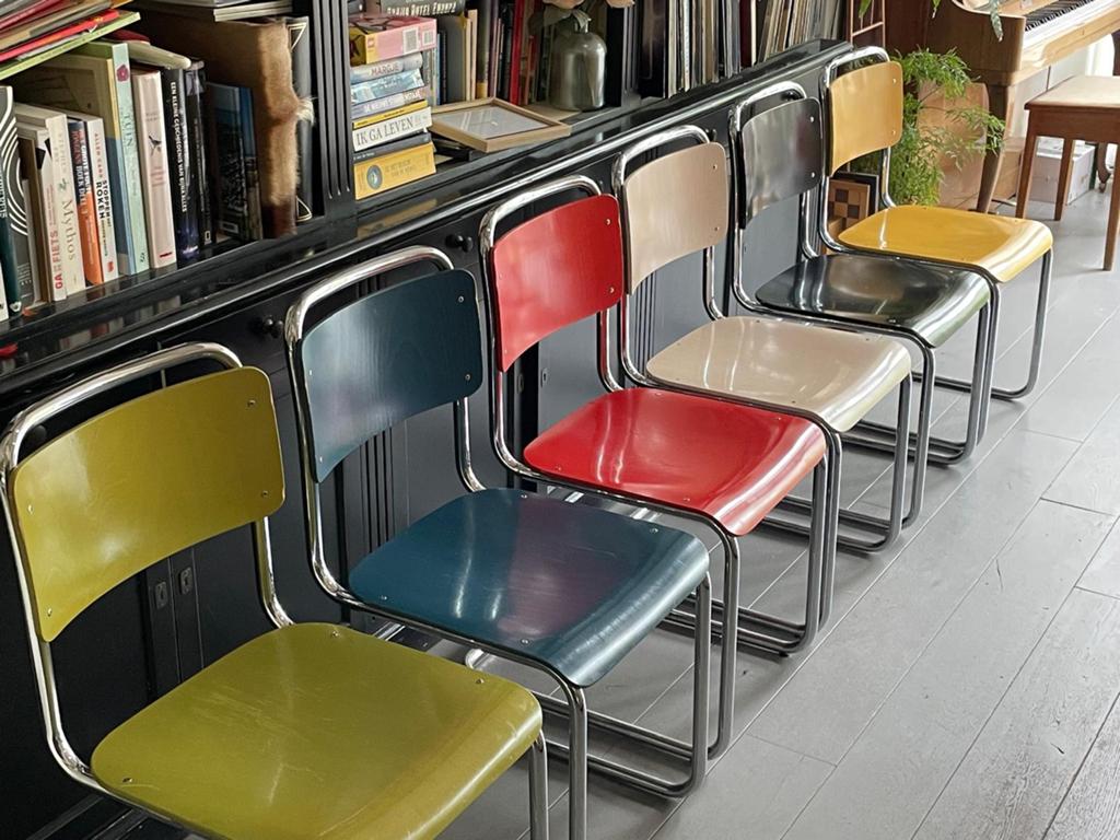 Set van 6 Gispen Dutch Originals, Huis en Inrichting, Ophalen, Overige kleuren, Gispen, Design, Zo goed als nieuw