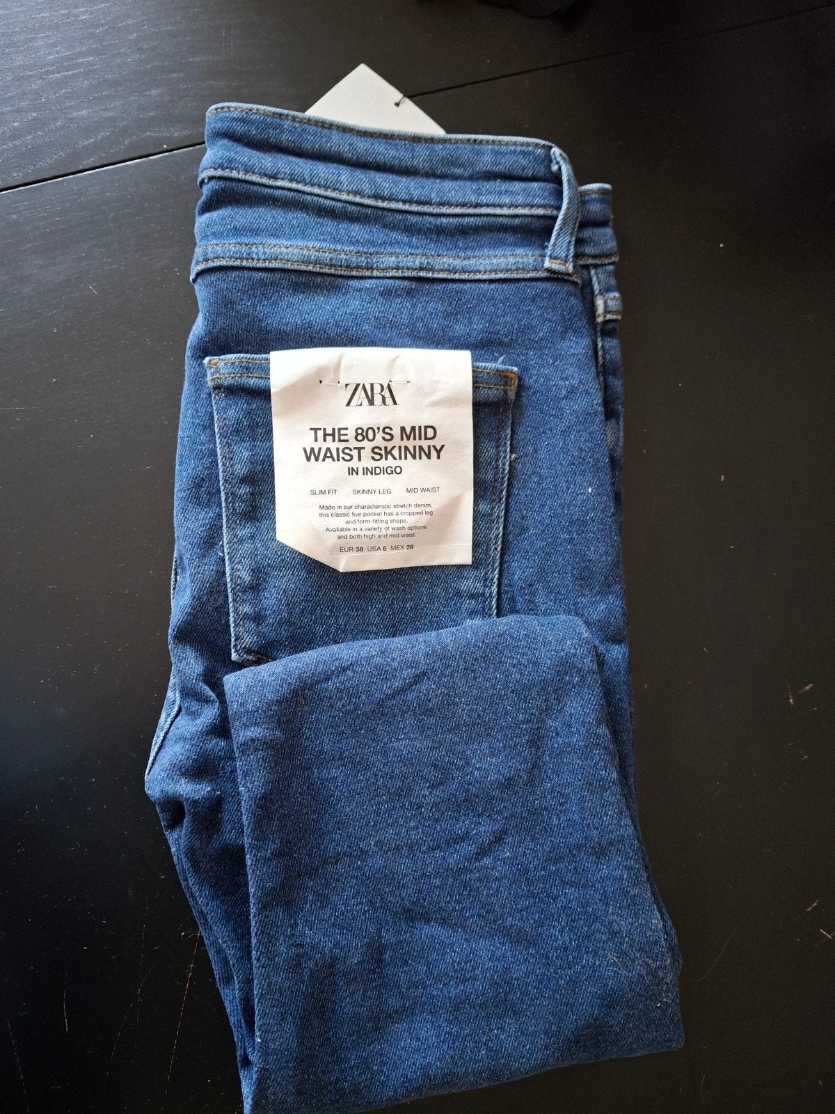 Zara The 80's Mid Waist Skinny Jeans - Nieuw met kaartje, Blauw, Zara, Nieuw, Ophalen of Verzenden