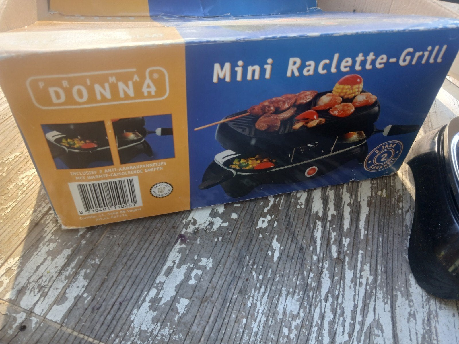 Donna Mini Raclette-Grill met 2 pannetjes, Ophalen of Verzenden, Zo goed als nieuw, Tafelgrill