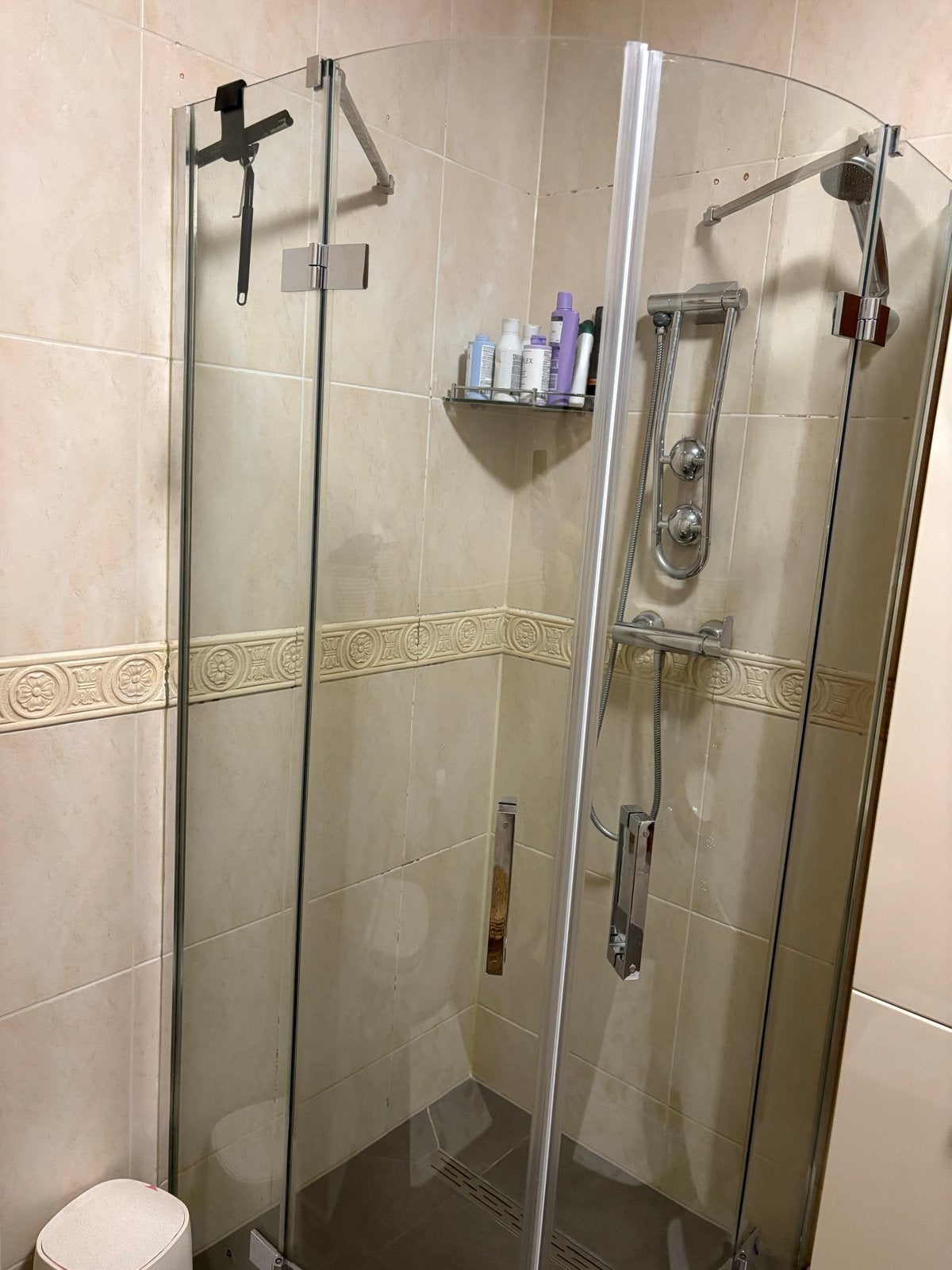 Glazen douchecabine, Ophalen, Gebruikt, Met douche