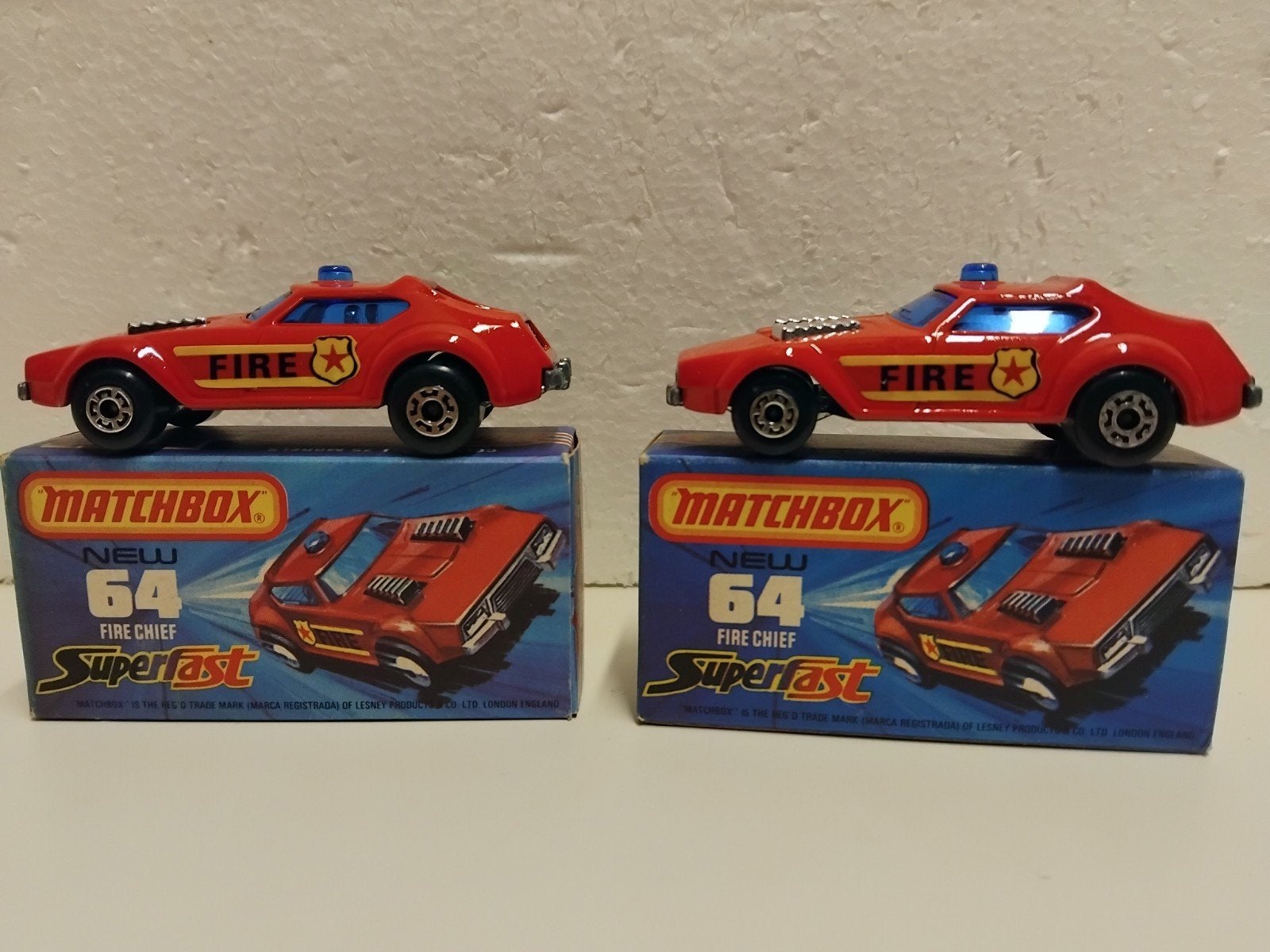 Matchbox #64 Fire Chief Brandweer Superfast 3INCH, Ophalen of Verzenden, Zo goed als nieuw, Auto