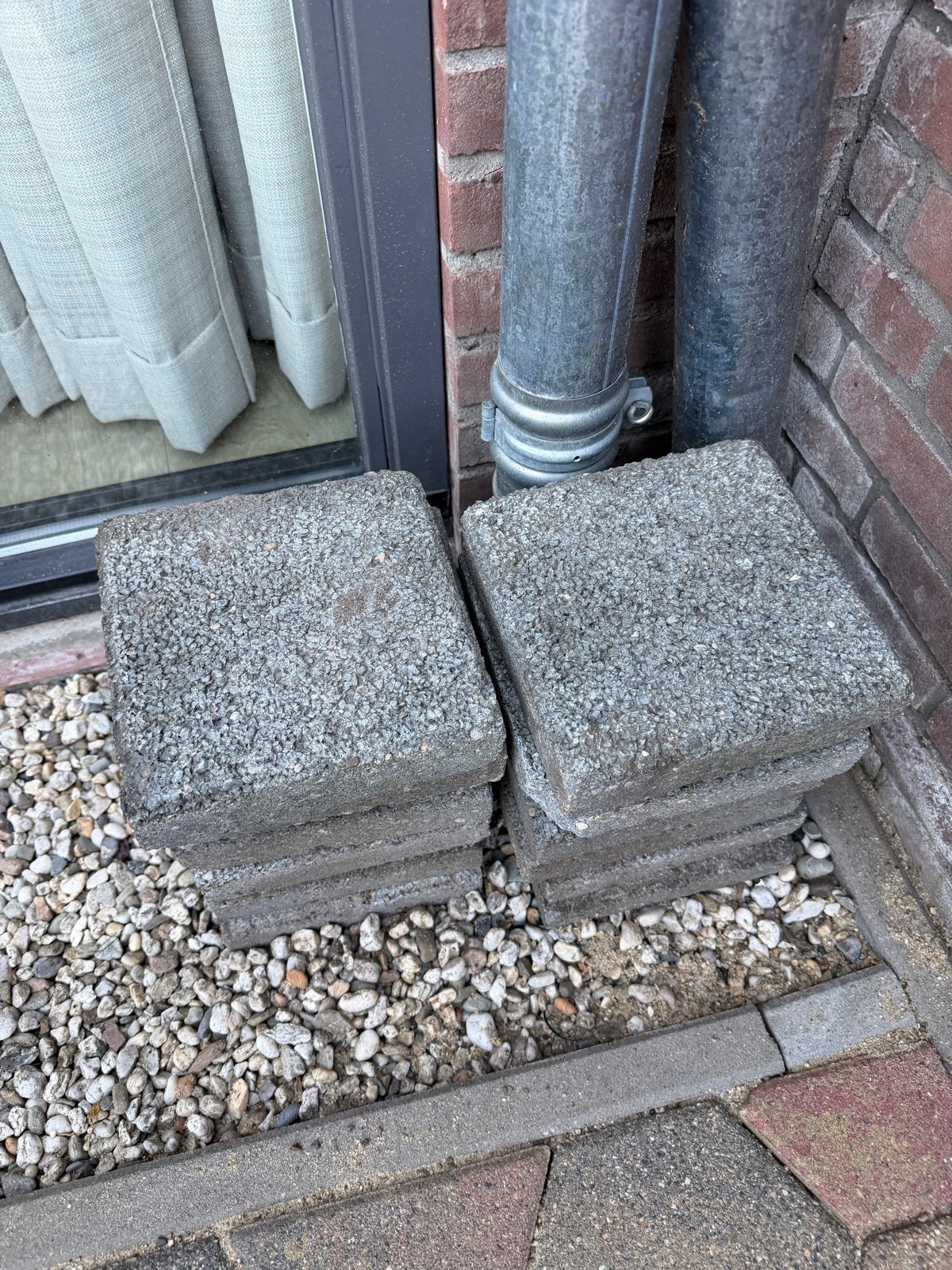 Gratis betontegels 30x30 cm, Ophalen, Gebruikt, Minder dan 5 m², Beton