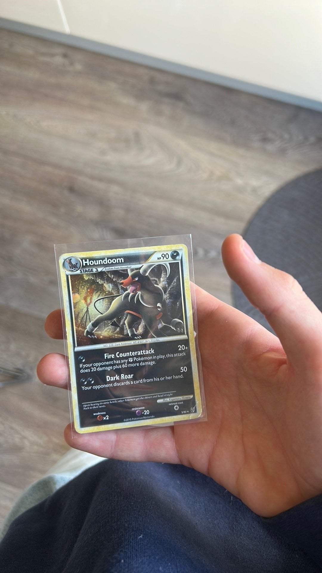 Houndoom 5/90 2010 holo Pokemon kaart, Ophalen of Verzenden, Zo goed als nieuw