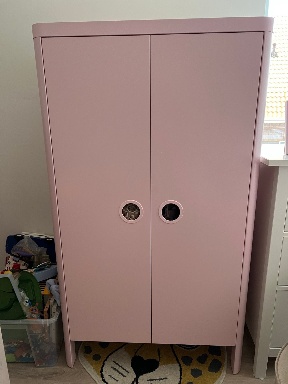 Roze ikea kledingkast busunge, Ophalen, Gebruikt, Kast, 105 cm of meer