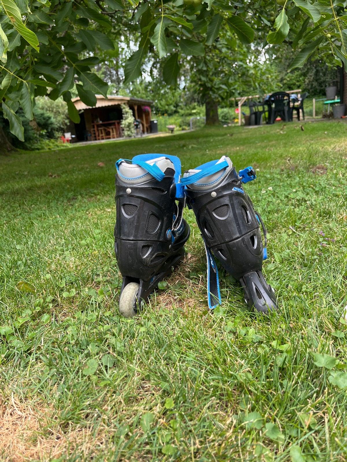 Nijdam Junior blauwe skeelers, verstelbaar maat 34-37, Sport en Fitness, Skeelers, Kinderen, Inline skates 4 wielen, Ophalen, Overige merken