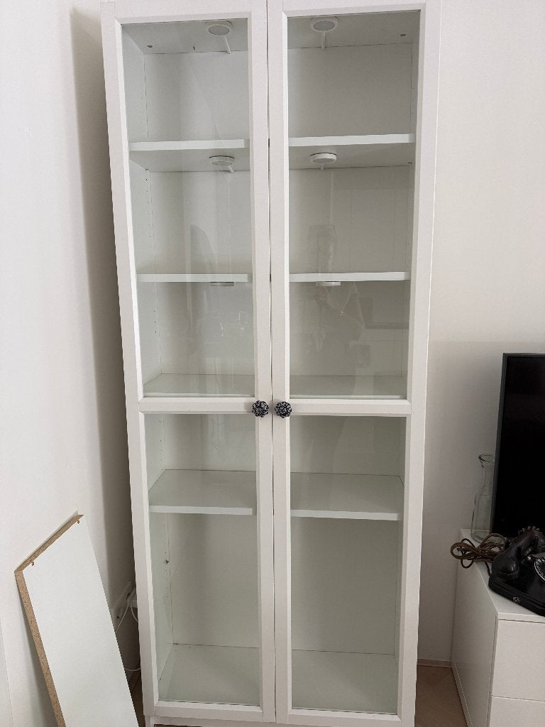 Vitrinekast, Ophalen, Met plank(en), Gebruikt, 50 tot 100 cm