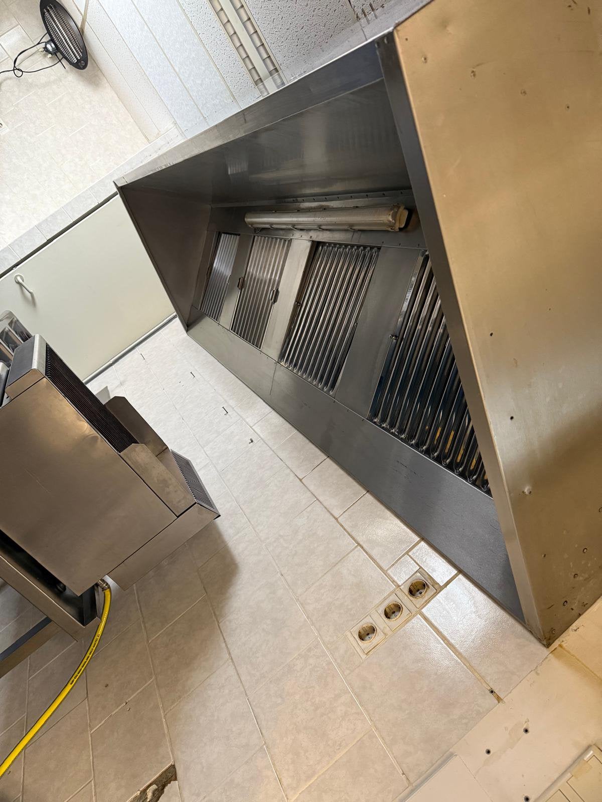 Rvs afzuig kap horeca, Witgoed en Apparatuur, Afzuigkappen, Ophalen, Zo goed als nieuw, Wandschouwkap