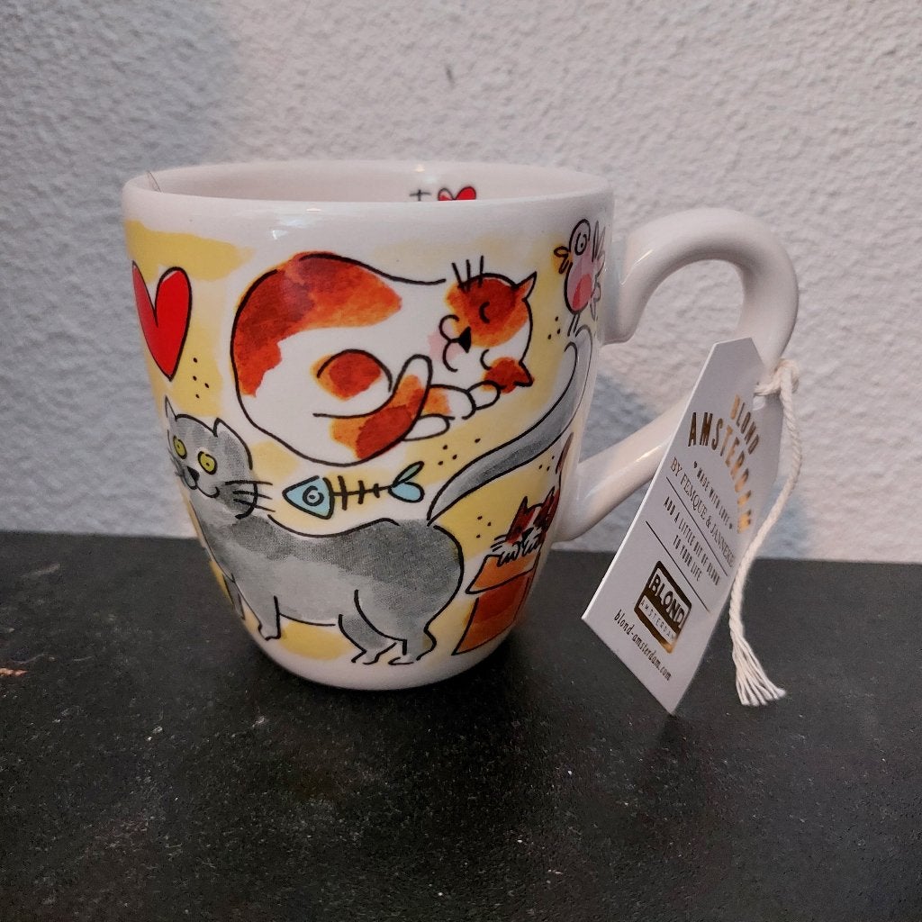 Blond Amsterdam mini mok Animals Kat let op: 2 stuks, Ophalen, Blond Amsterdam, Nieuw, Kop(pen) en/of Schotel(s)