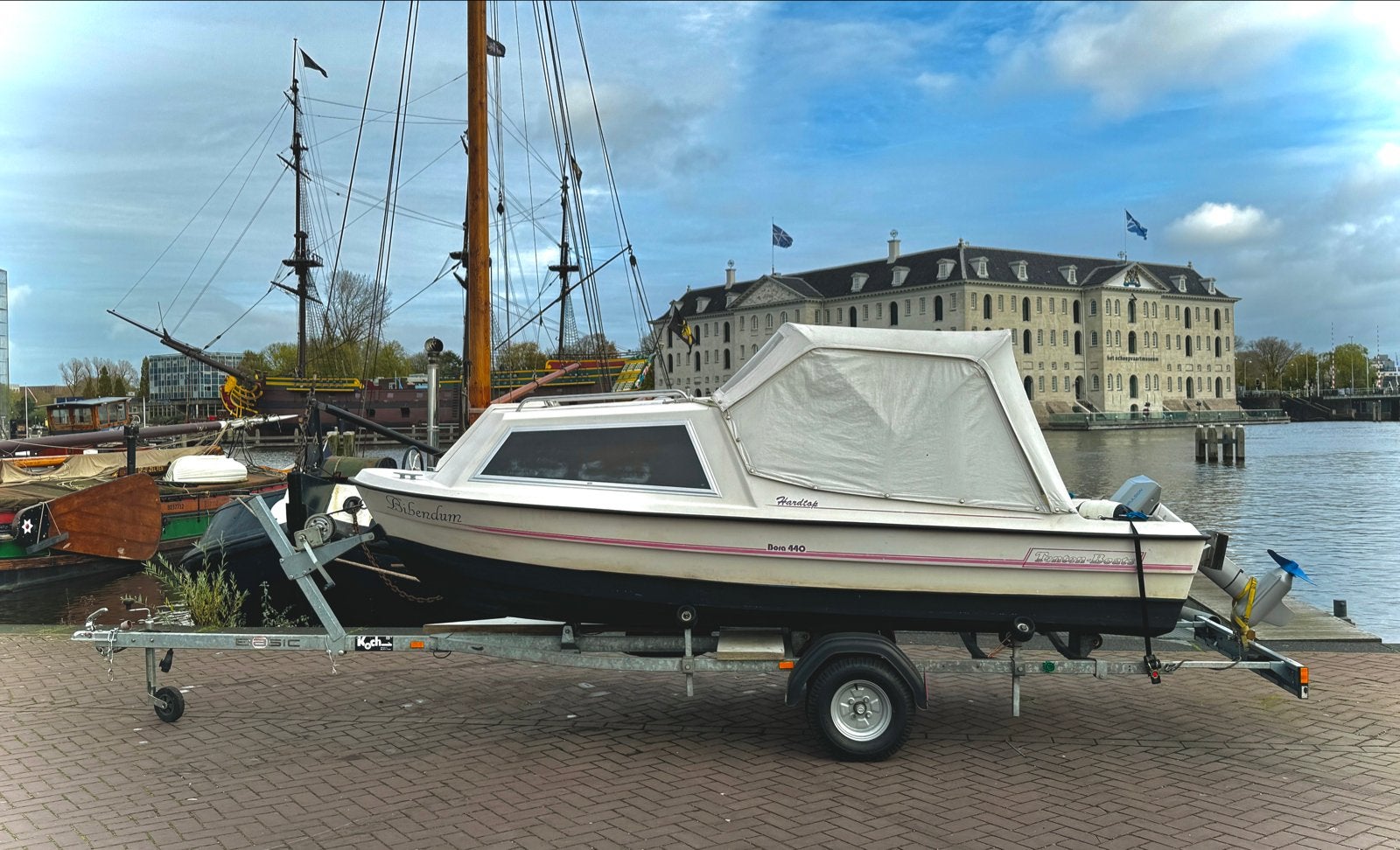 Electrische sloep met trailer, ePropulsion Navy 6.0 EVO, Antifouling, 70 cm, 10 pk, Elektrisch