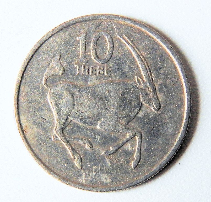 Munt Botswana 10 Thebe 1980, Verzenden, Overige landen, Losse munt