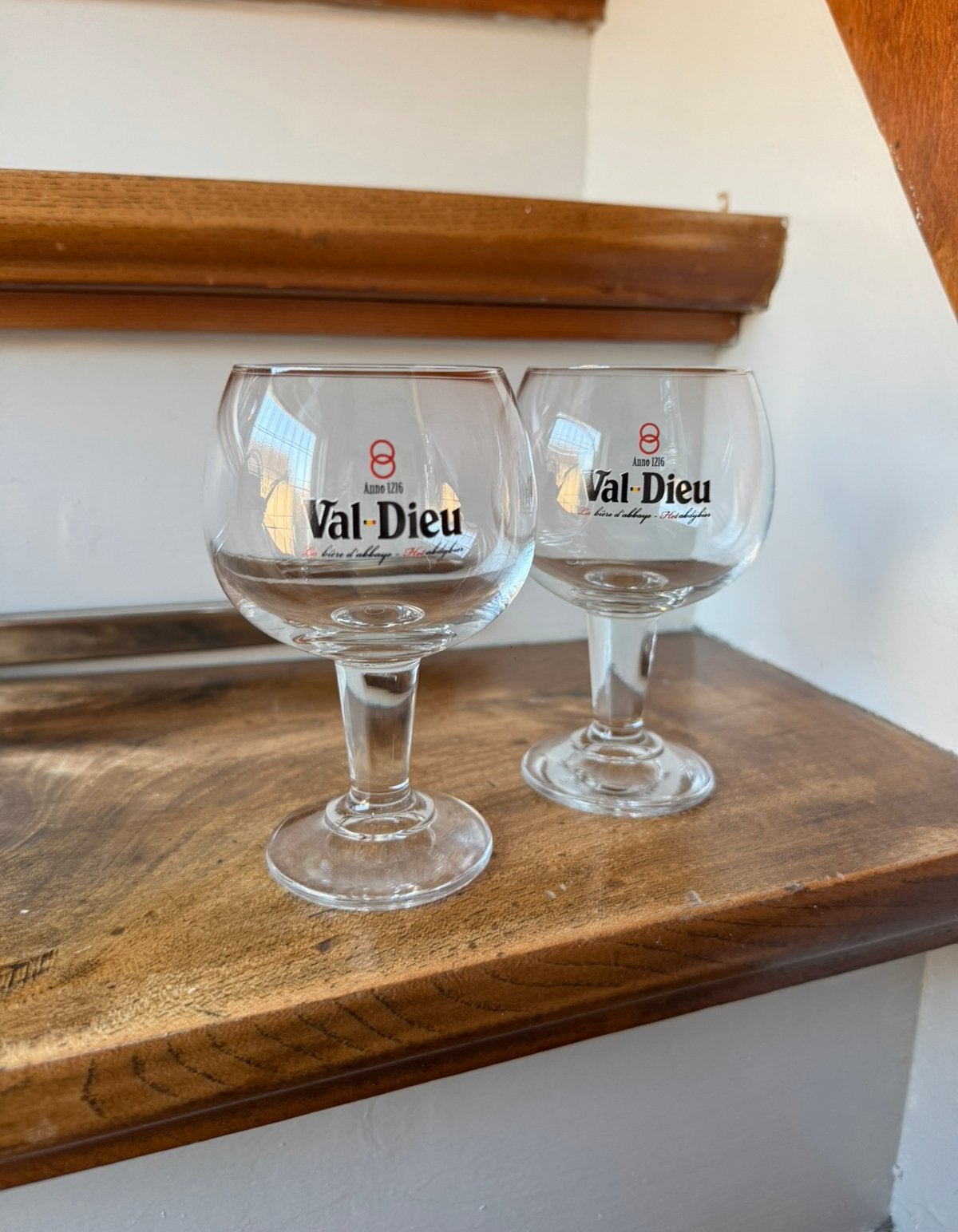 2x Val dieu bierglas, Verzamelen, Ophalen of Verzenden, Zo goed als nieuw, Glas of Glazen, Overige merken