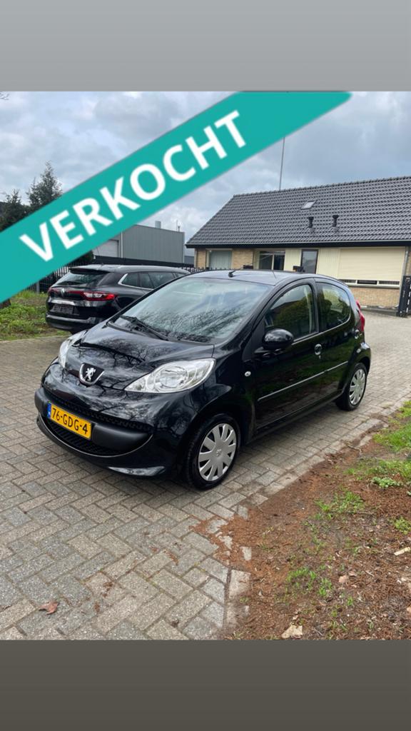 Peugeot 107 1.0 12V 5DR 2008 Zwart | AIRCO | NW APK | NAP, Voorwielaandrijving, Stof, 4 stoelen, Origineel Nederlands