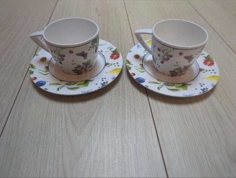 Twee koffie kopjes / schoteltjes - merk Mepal, Ophalen of Verzenden, Gebruikt